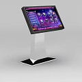 KTV Modern Touch Screen Song Selection System With Colorful Digital Interface And Icons 3d model