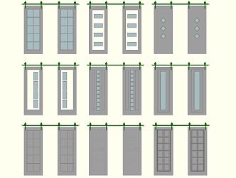 Modern Barn Door Single Door 3d model