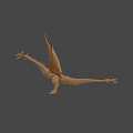 Game Movie Character Three Headed Dragon With Large Wings Scales And Yellow Background