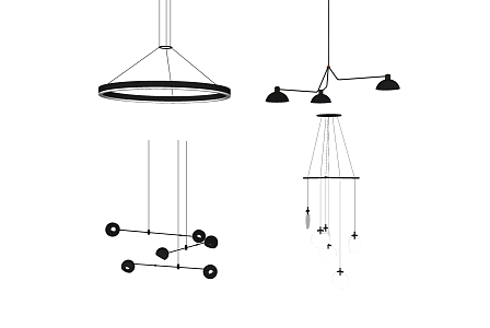 Modern chandelier 3d model