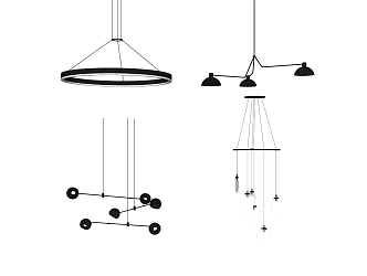Modern chandelier 3d model
