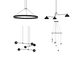 Modern chandelier 3d model