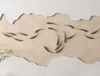 Background wall Background wall Fish background wall 3d model