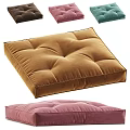 Soft Velvet Tufted Floor Cushions in Various Colors for Home Decoration
