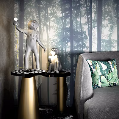 Modern Alien Table Lamp Monkey Table Lamp 3d model