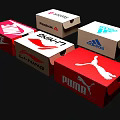 Sports Brand Daily Necessities Boxes With Nike Reebok Lining Puma Adidas Logos