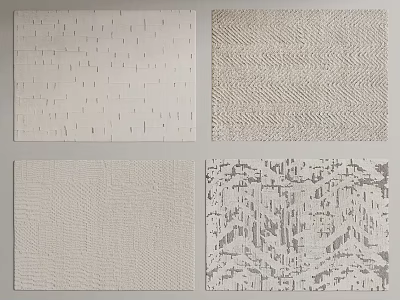 Modern Square Rugs With Various Textured Patterns And Design Styles 3d model