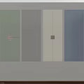 Modern Multi Colored Cabinet Doors And Drawers With Diverse Handle Designs