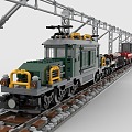 LEGO Toy Building Blocks Train Carriage Train Freight Train Light Rail High Speed Rail EMU 3d model