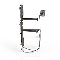 Industrial Equipment Wall Mounted Dual Arms Black Bracket With Stable Cable Connection For Machinery