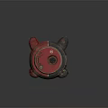 Small Smart Machine With Red And Black Body Multi Legged Design And Water Drops