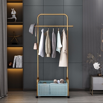 Light Luxury Clothes Hanger Coat Rack 3d model