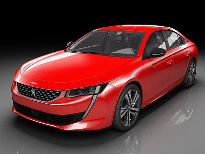 Peugeot 508 sedan car 3d model