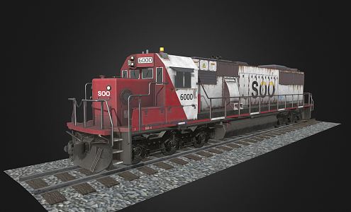 Industrial LOFT locomotive 3d model