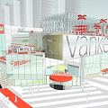 Modern Vanke Commercial Complex Interior Layout With Open Public Spaces Circular Plazas And Plants 3d model