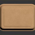 Orange Disposable Foam Lunch Box With Lid For Takeout Food Storage