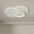 Modern lamp combination minimalist ceiling lamp living room lamp bedroom lamp simple geometric ultra-thin ceiling lamp combination 3d model