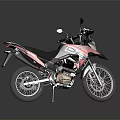 Red And Black Adventure Motorcycle With Spoked Wheels Stylish Design And Black Seat