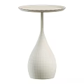Golden Teardrop Shaped Base Dining Table For Modern Elegant Home Decor