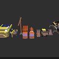 Various Construction Cars Including Trucks Cranes Loaders and Heavy Vehicles