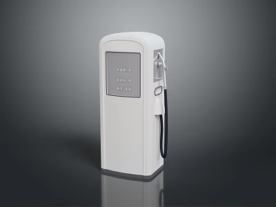 Modern Electric Vehicle Charging Station With White Exterior Display Screen And Charging Cable 3d model