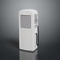 Modern Electric Vehicle Charging Station With White Exterior Display Screen And Charging Cable