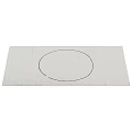 Soft Textured Square Rug With Circular Outline For Modern Living Room Decor