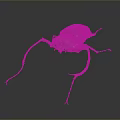 Metallic Green Spotted Beetle With Long Antennae And Legs On Dark Background