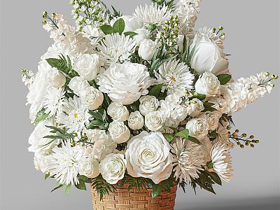 Modern vase flower basket flowers ornaments flowers model