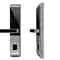 Smart Digital Door Lock With Fingerprint Scanner Keypad And Handle Design 3d model
