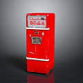 Vintage Red Coca-Cola Vending Machine With BOGA Sign And Classic Design