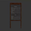 Sturdy Wooden Standing Menu Chalkboard Furniture With Frame And List Content