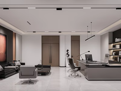 Modern Office Manager Room 3d model
