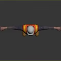 Construction Worker In Safety Vest And Hard Hat With Arms Outstretched On Gray Background