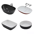 Modern Stylish Bathroom Washbasins With Various Shapes And Black White Designs