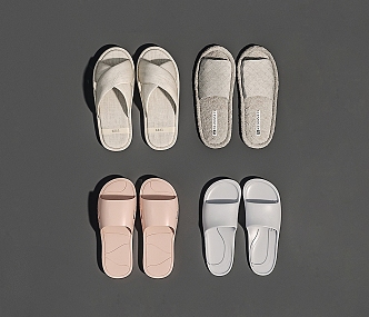 Modern home slippers 3d model