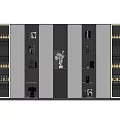Modern Wine Cabinet With Multiple Shelves For Wine Bottles And Decorative Items