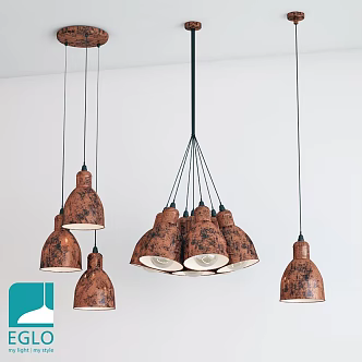 Modern chandelier EGLO PRIDDY chandelier hanging 3d model