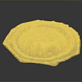 Natural Scenic Shell Shaped Rock Formation With Golden Copper Sheen On Dark Background