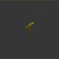 Innovative Commercial Equipment With Green Leaves Red Stem And Orange Abstract Base