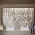 Radiant Decorative Lights Creating Cascading Patterns On Textured Wall In Modern Interior Space 3d model