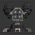 modern turret turntable sci-fi tower defense game tower defense 3d model