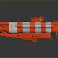 Red And White Wooden Boat With Classic Design And Detailed Hull Structure
