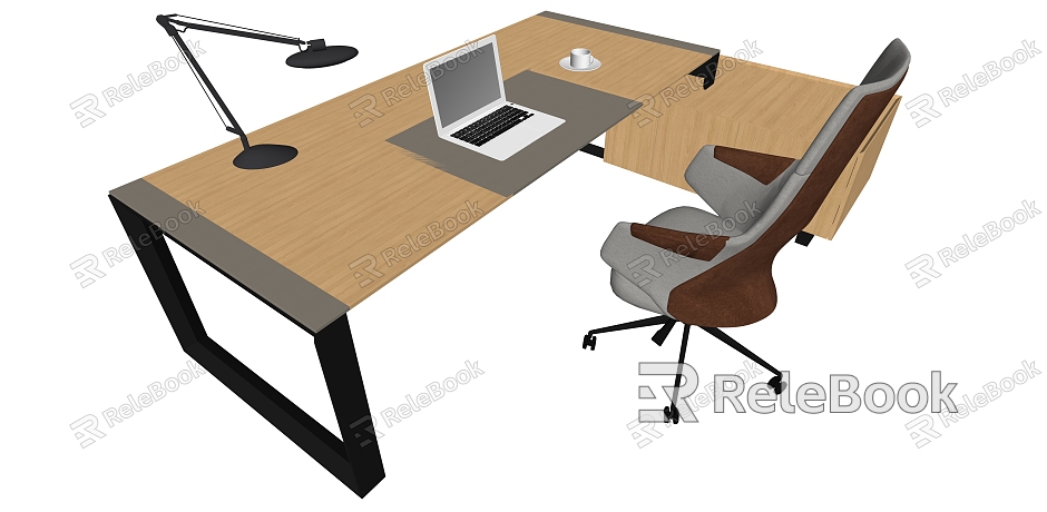 modern office desk and chair model