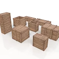 Wooden Storage Boxes For Household Use With Different Sizes And Shapes