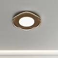 Stylish Ceiling Light With Unique Wavy Frame And Round Light 3d model