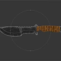 Tactical Survival Knife With Sharp Metal Serrated Blade And Non Slip Textured Brown Handle
