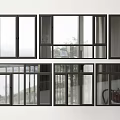 Various Styles of Modern Casement Windows With Black Frames and Glass Panels