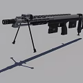 Tactical Rifle With Tripod Stand Detachable Magazine And Modular Barrel Design
