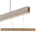 Light Wood Medium Wood And Dark Gray Linear Pendant Lights With Modern Design